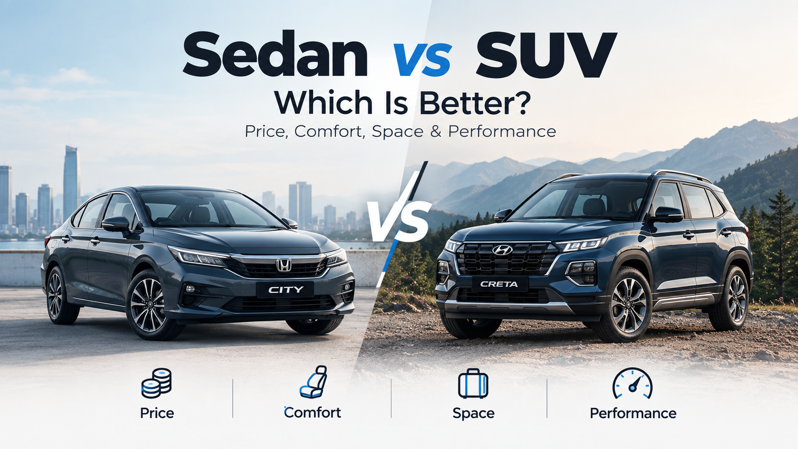 Sedan vs SUV: Which Is Better? Price, Comfort, Space & Performance
